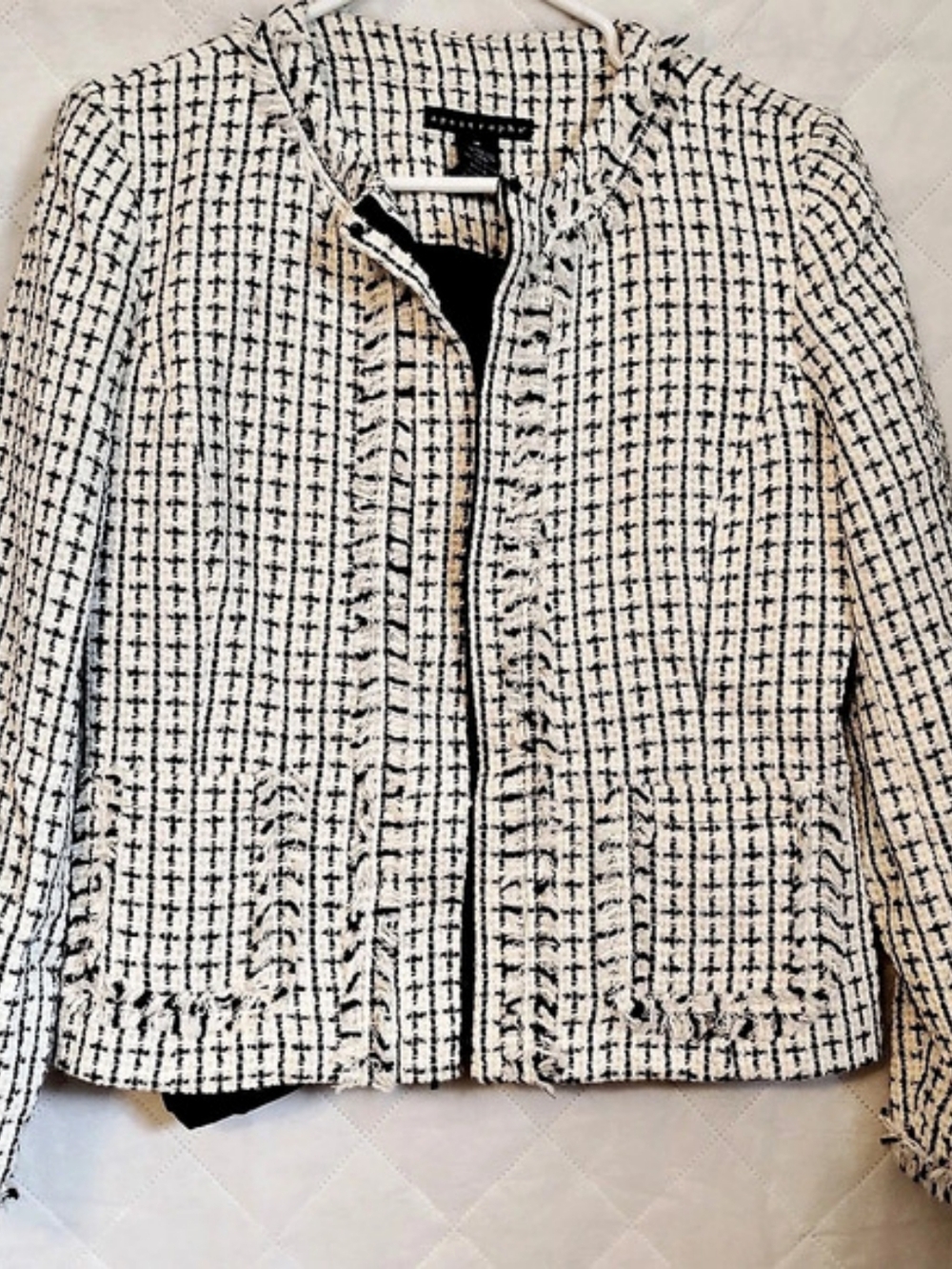 apostrophe Textured Checkered Jacket Size 10